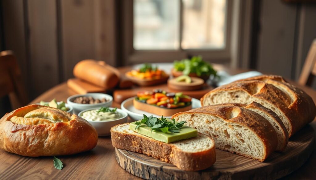 Pães e torradas veganas