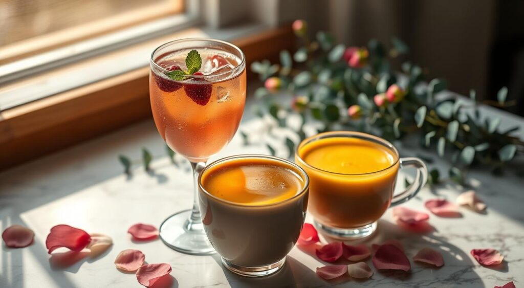 drinks românticos sem álcool