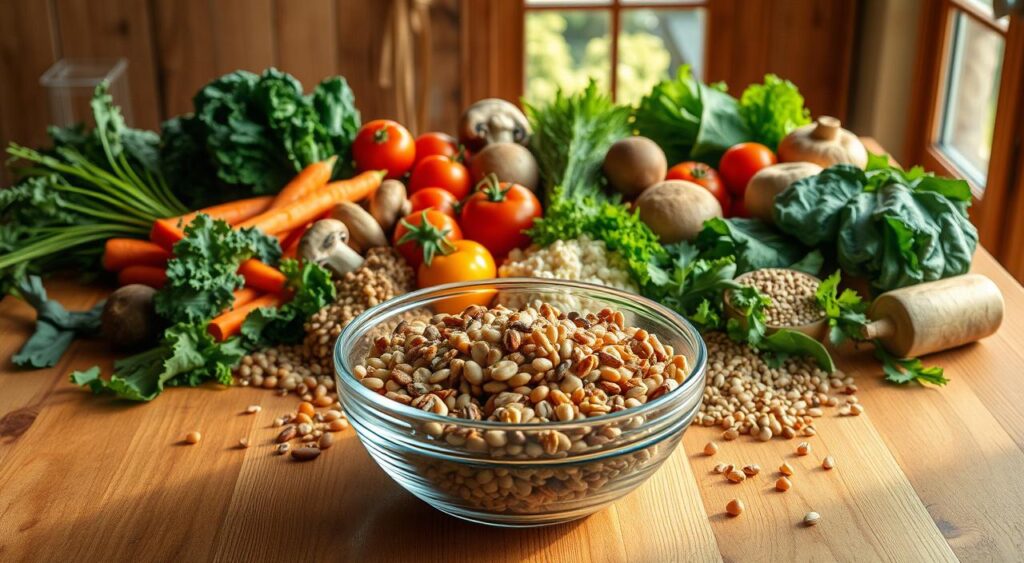 ingredientes para sopa vegana
