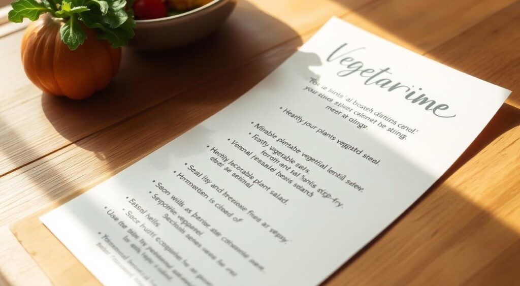 cardápio vegetariano barato