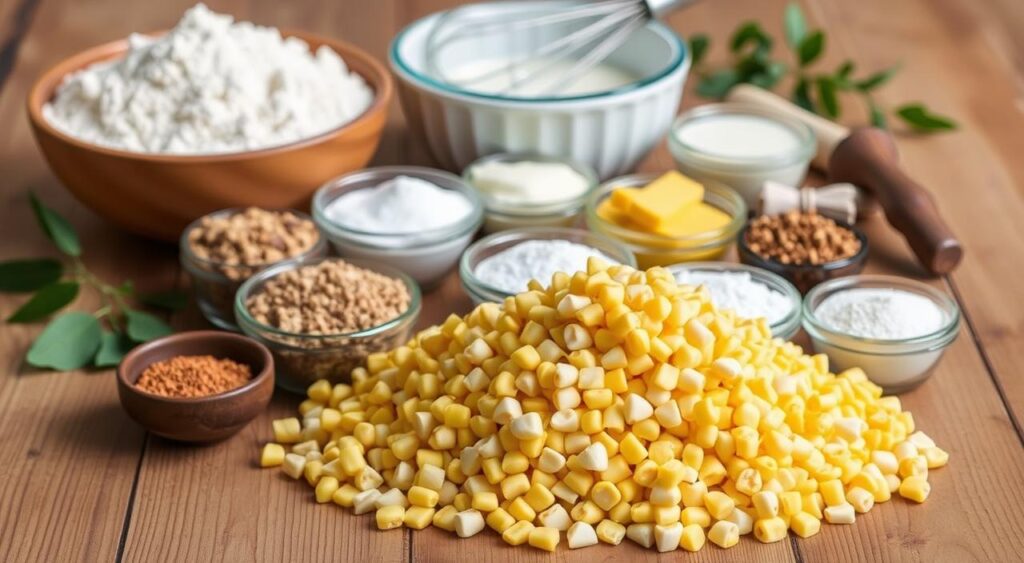ingredientes bolo vegano de milho