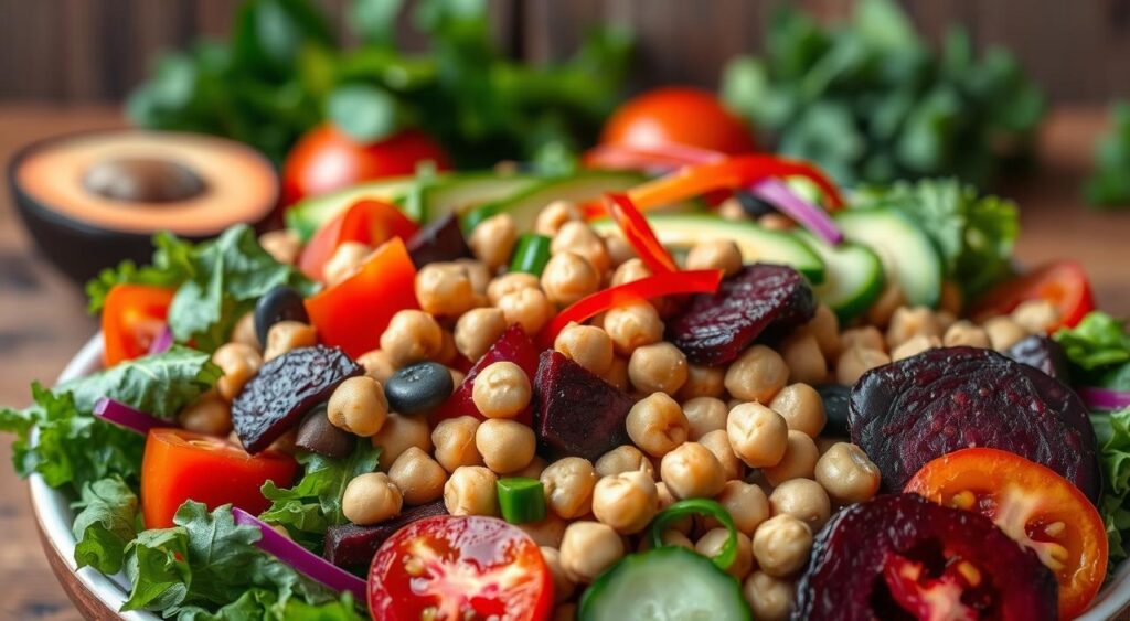 saladas veganas completas